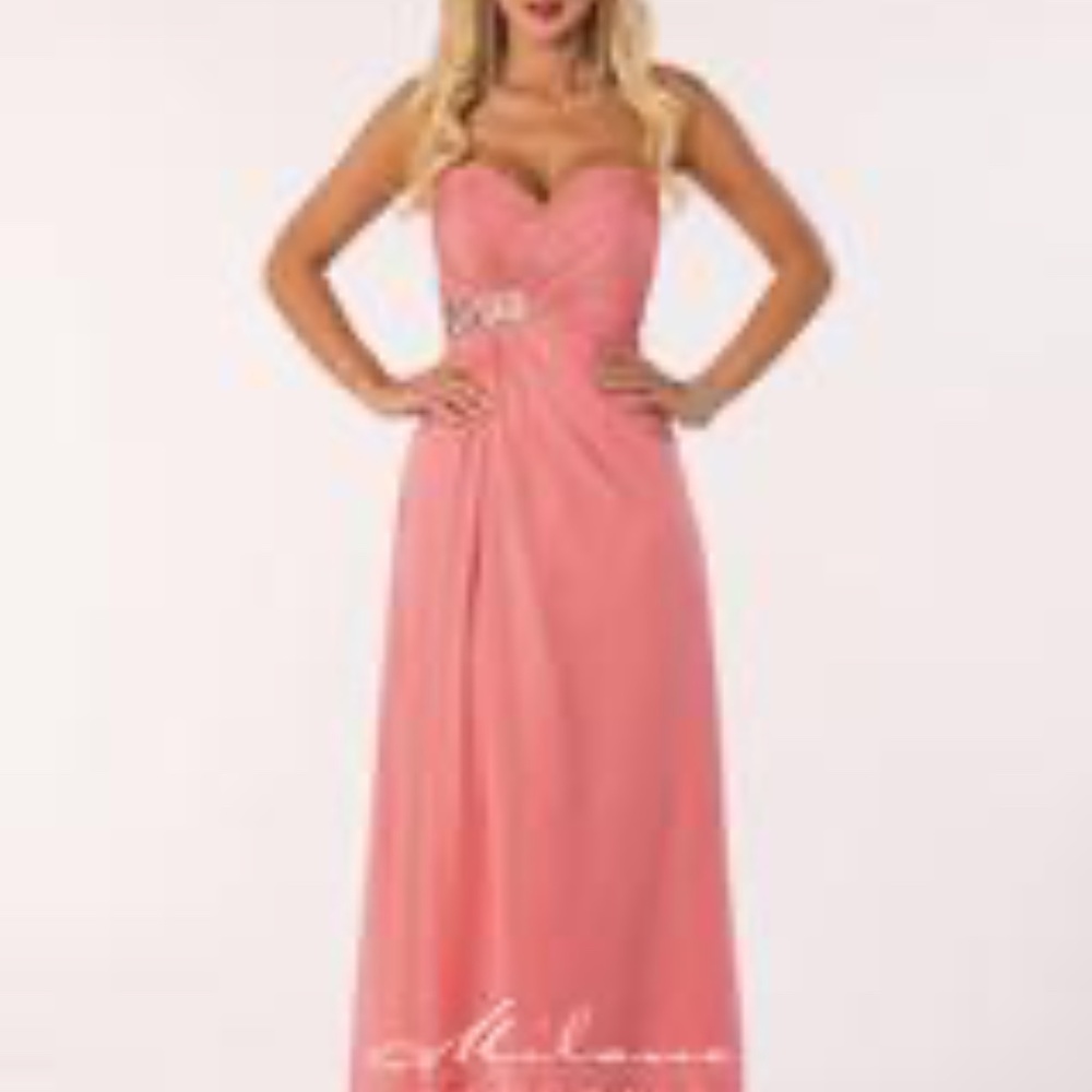 NWT PINK MILANO FORMALS long bridesmaid prom dress Multiple SIZES PLUS Sizes